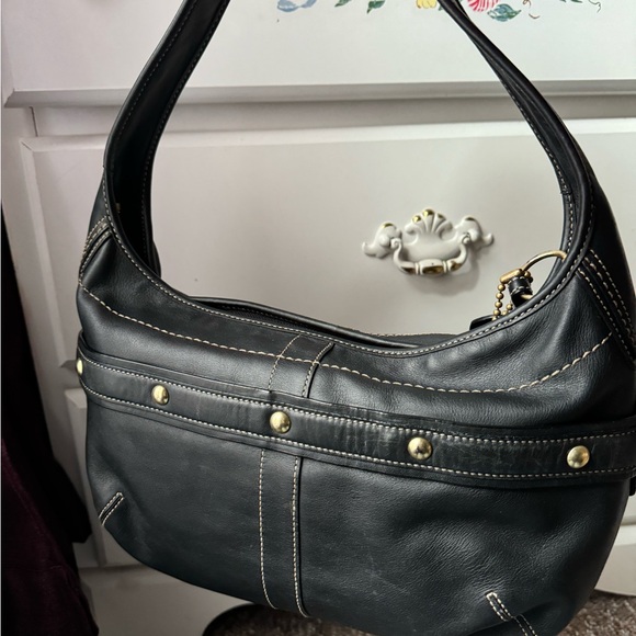 Coach Black Leather Hampton Ergo Shoulder Bag - Picture 4 of 15